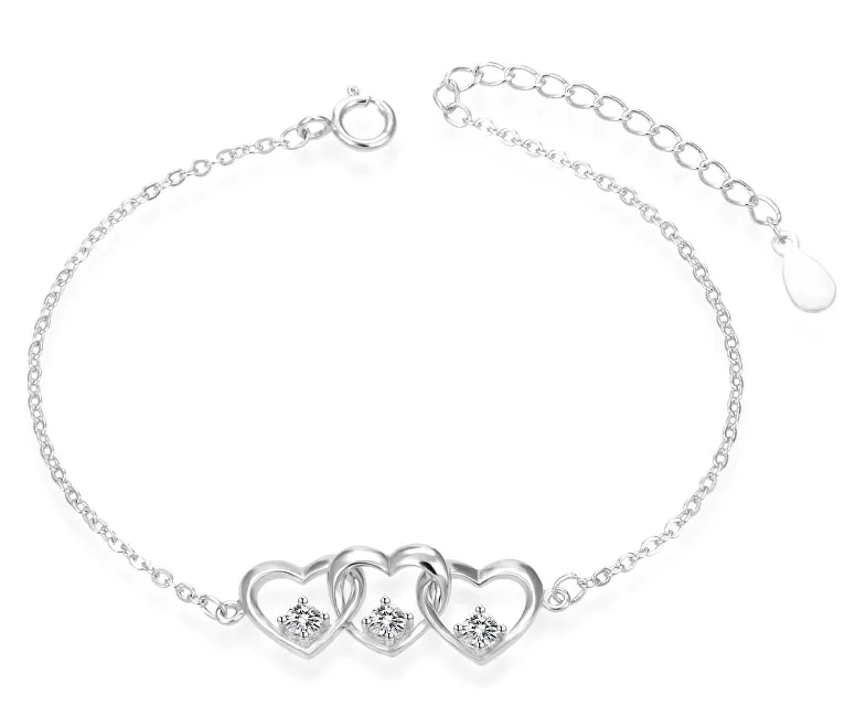 Agato Delicato bracciale in argento con cuori AGB761/21 donna