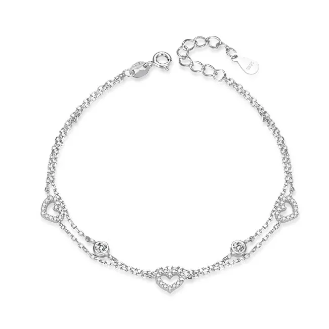 Agato Bracciale doppio in argento con zirconi AGB771/21 donna