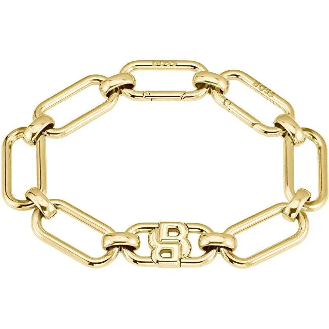 Hugo Boss Elegante bracciale placcato oro Double B 1580628 donna