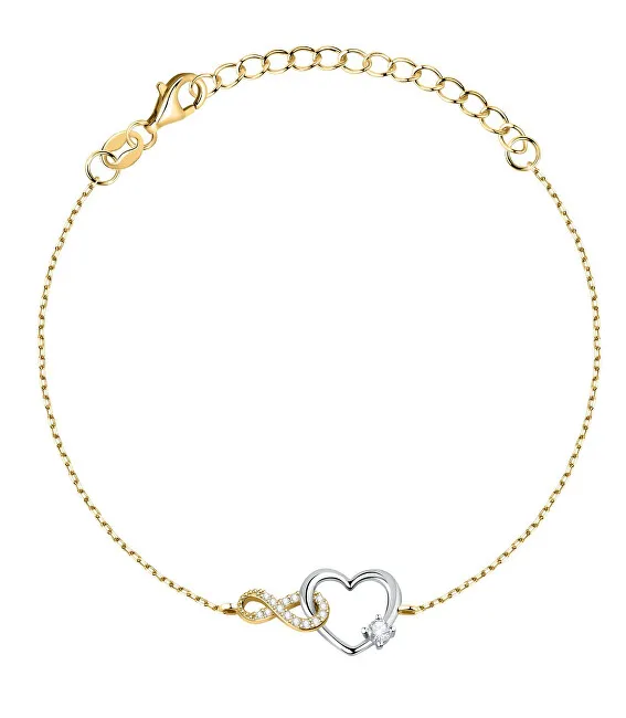 La Petite Story Bellissimo bracciale bicolore Infinito e Cuore Argento LPS05AWV77 donna