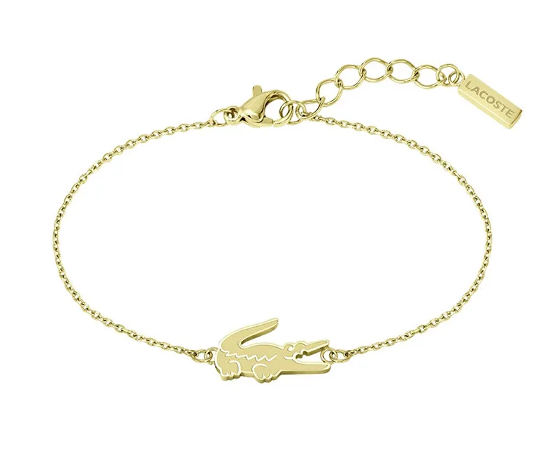 Lacoste Bracciale placcato oro da donna coccodrillo 2040047 donna