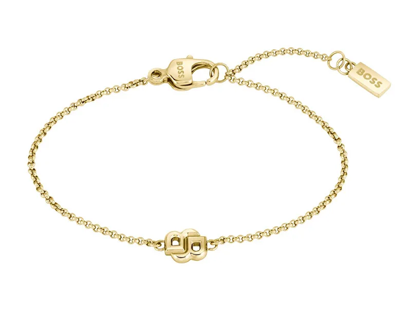 Hugo Boss Bracciale alla moda placcato oro da donna Double B 1580698 da donna