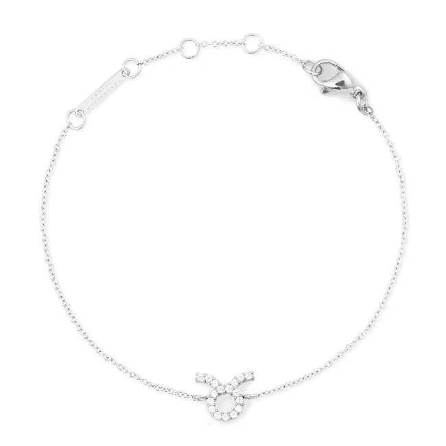 Daniel Wellington Bracciale in acciaio con catena e cristilla dello zodiaco del Toro DW00400932 donna