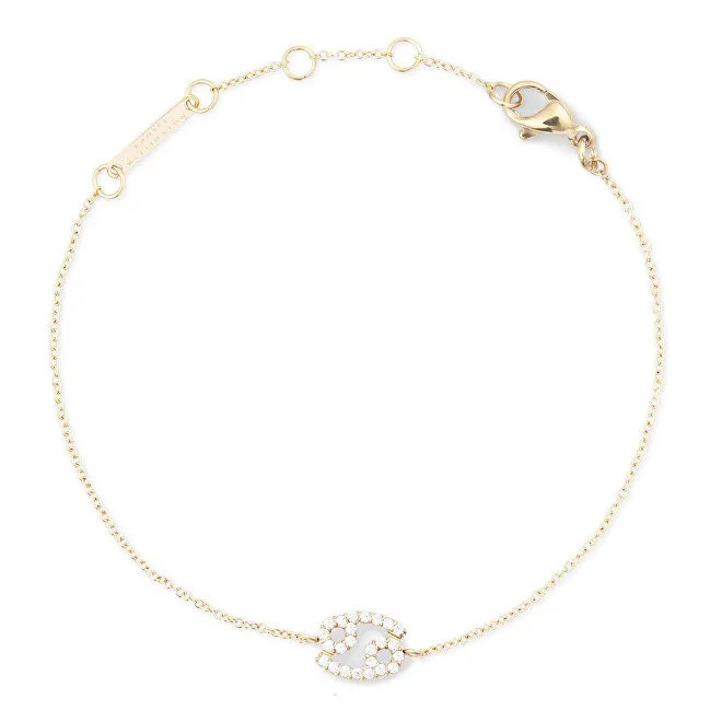 Daniel Wellington Bracciale a catena placcato oro Cancro Cristallo Zodiaco DW00400910 donna