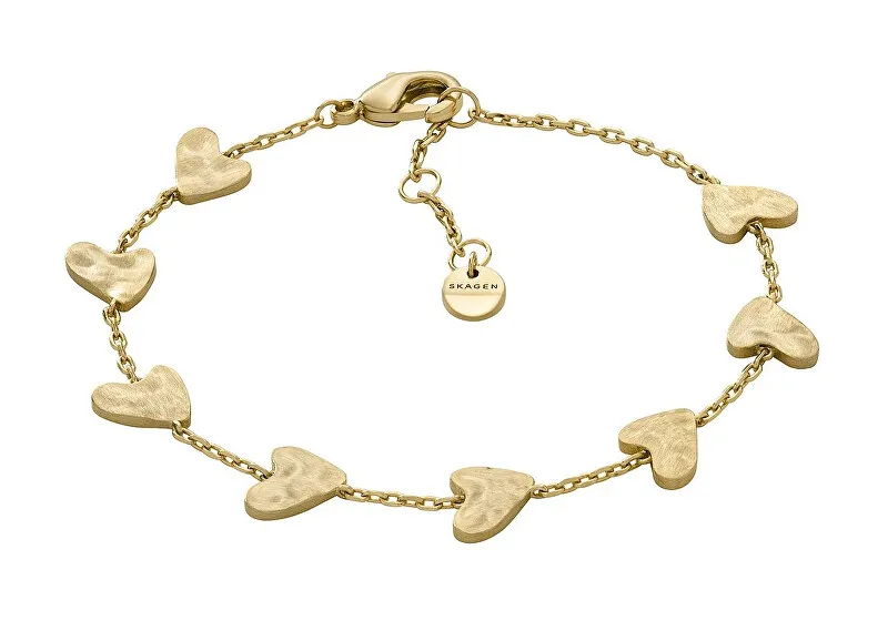 Skagen Bracciale a cuore placcato oro Anja Hearts SKJ5010710 donna