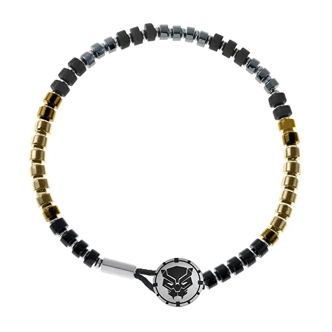 Disney Bracciale con perline Marvel Black Panther B600631QML-8.CS uomo