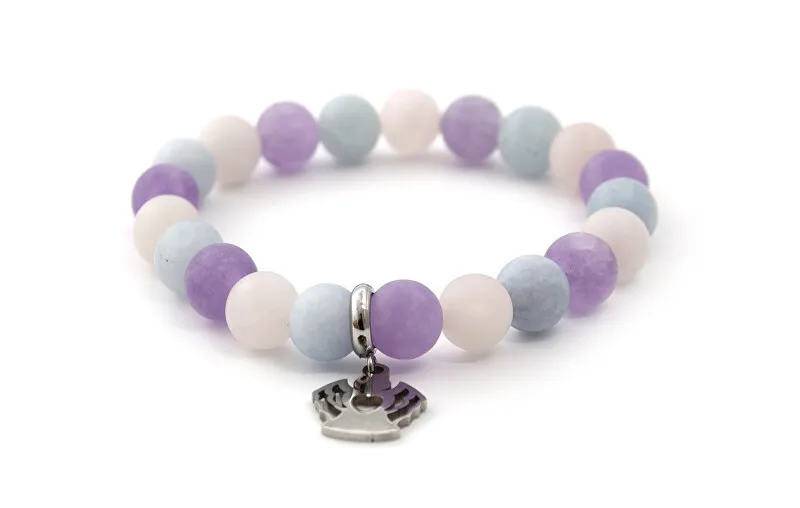 Agato Bracciale con perline in cristallo MINK112 - Lunghezza: 19 cm donna