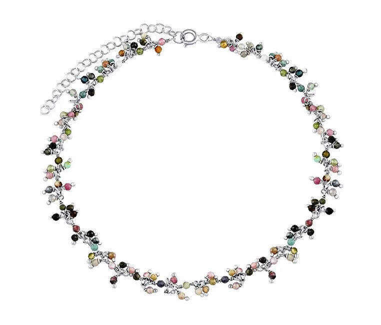 Silvego Bracciale in argento con vera tormalina di Berna 3 mm INS1014BMTS donna