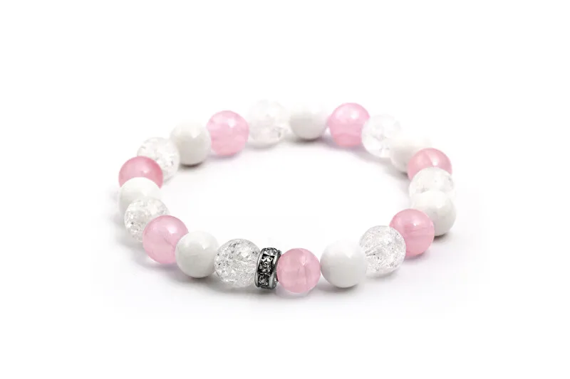 Agato Bracciale in giadeite e perline di cristallo MINK104/17 donna