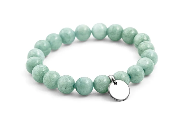 Agato Bracciale di perline in giada malese verde MINK32/17 donna