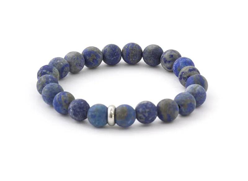 Agato Bracciale di perline di lapislazzuli MINK42/17 donna