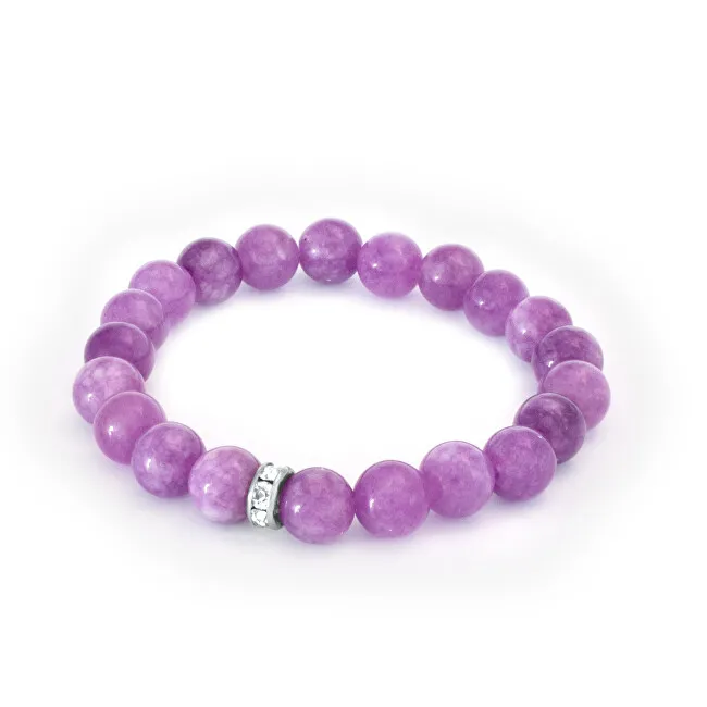 Bracciale con perline di giadeite e agato MINK132/17 donna