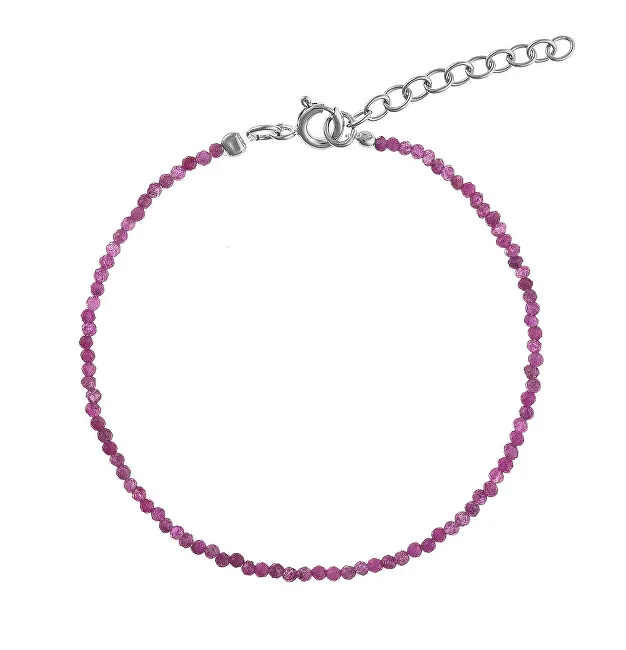 AGAIN Jewelry AJKNR008 Bracciale con perline di rubino donna