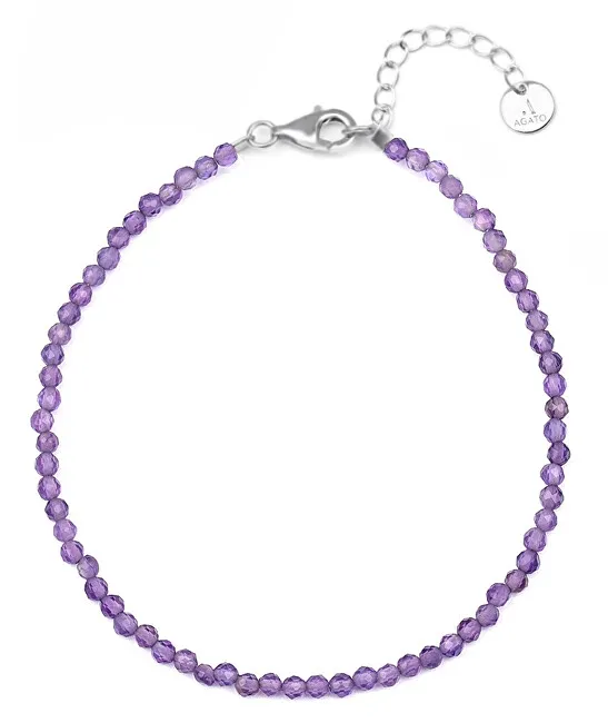 Agato Bracciale minerale con ametista POL-B03/21L donna