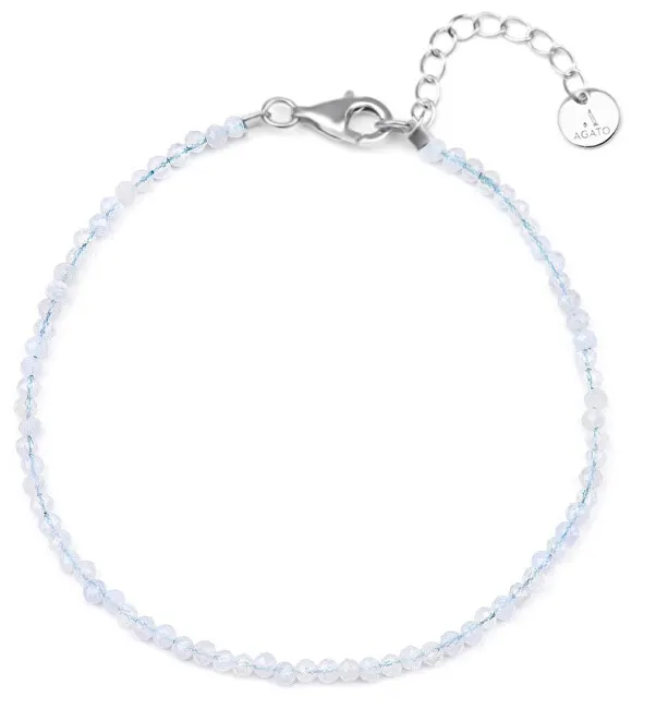 Agato Bracciale minerale con perle di calcedonio POL-B17/21L da donna