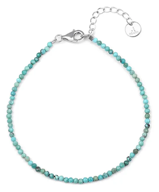 Agato Bracciale minerale con turchese Hubei POL-B18/21L donna