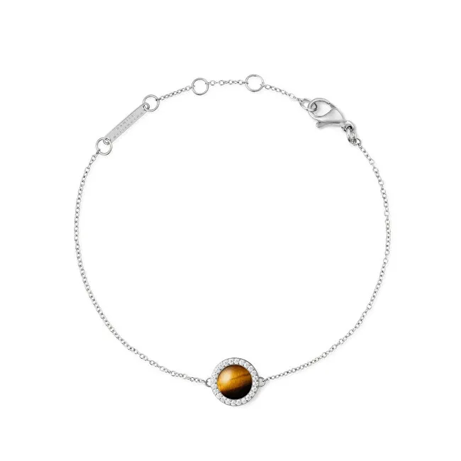 Daniel Wellington Bracciale elegante con occhio di tigre e cristalli DW00401439 donna