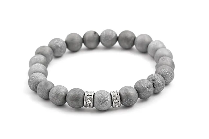Agato Bracciale con perline di agata drusa MINK79/17 donna