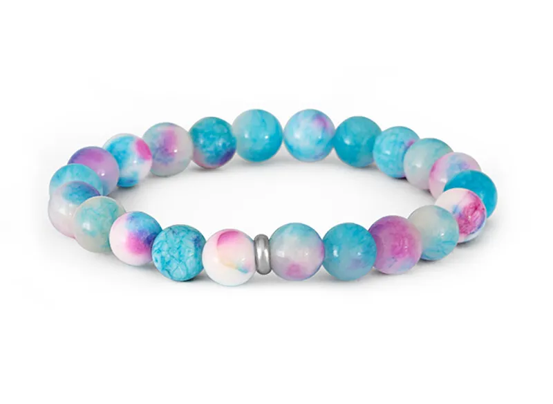 Agato Bracciale con perline di giadeite MINK136/17 donna