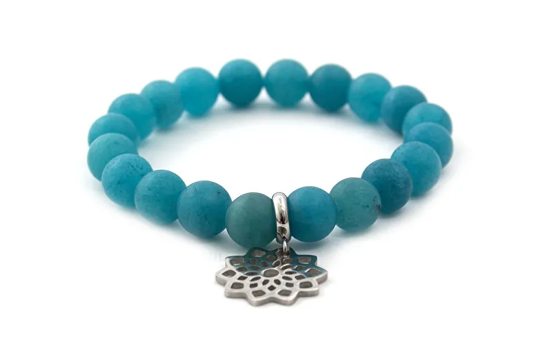 Agato Bracciale con perline di giadeite MINK88/17 donna