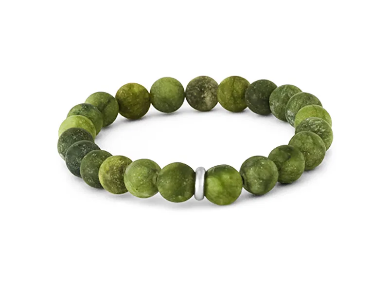 Agato Bracciale con perline di giadeite MINK134/17 donna