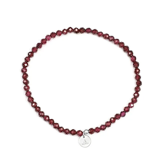 Agato Bracciale con perline di granato abbinato POL-B11/17G donna