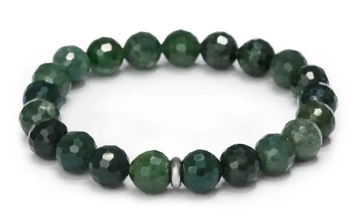 Agato Bracciale con perline di agata MINK149/17 unisex