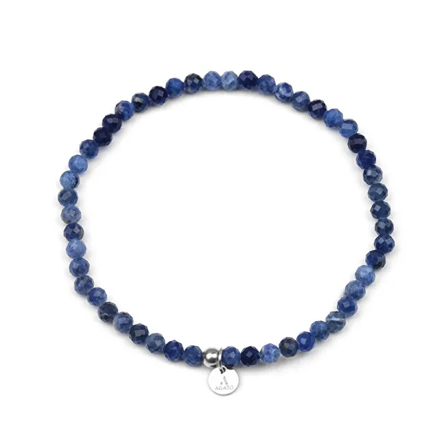 Bracciale in perle di agato sodalite POL-B16/20G unisex