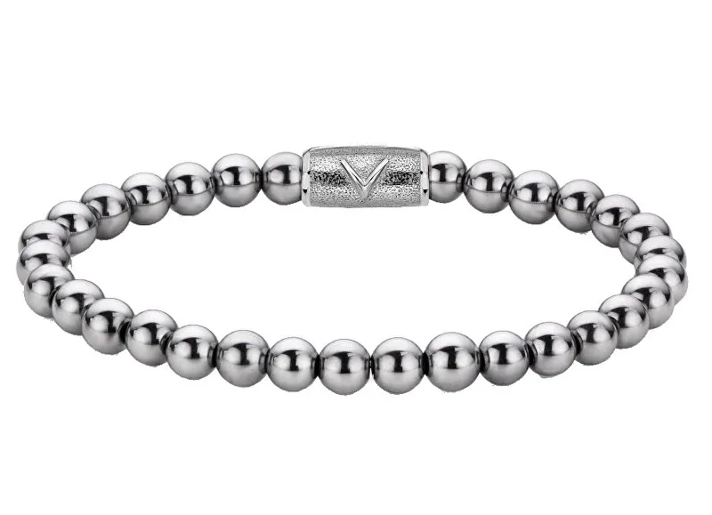 Rebel&Rose Bracciale con perline Silver Shine RR-6DV01-S - Dimensioni: 20 cm - L+ uomo