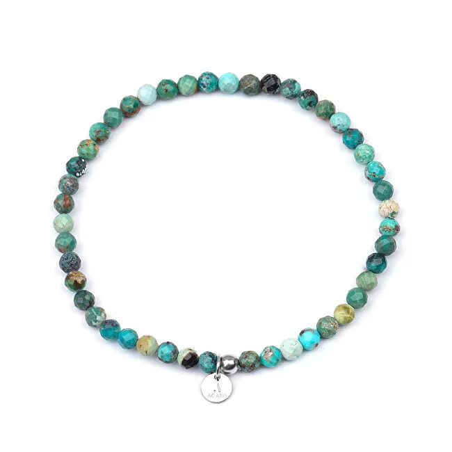 Agato Bracciale con perline turchese Hubei POL-B18/20G uomo