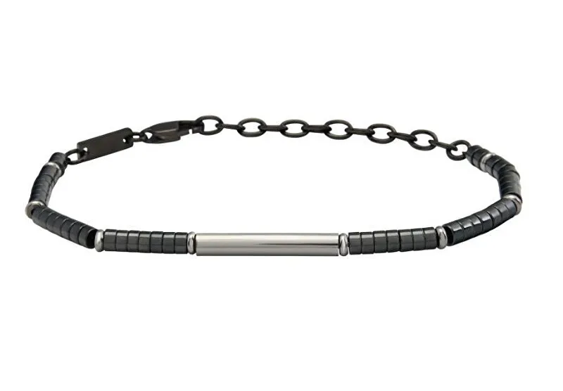 BREIL Bracciale in acciaio con ematite da uomo B Rocks TJ3639 uomo