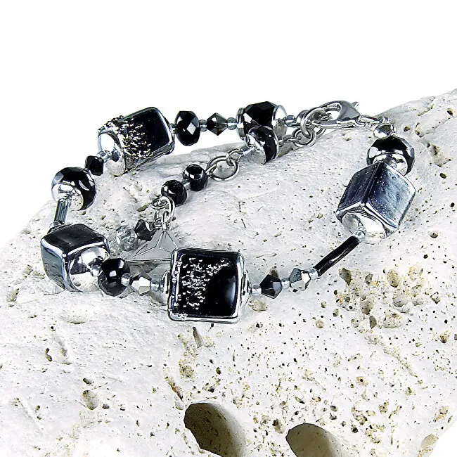 Lampglas Bracciale originale Night Sky in perle Lampglas BCU12 donna