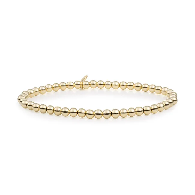 Sparkling Bracciale a sfere placcato oro da donna Saturno SB-G-4MM-ADD donna