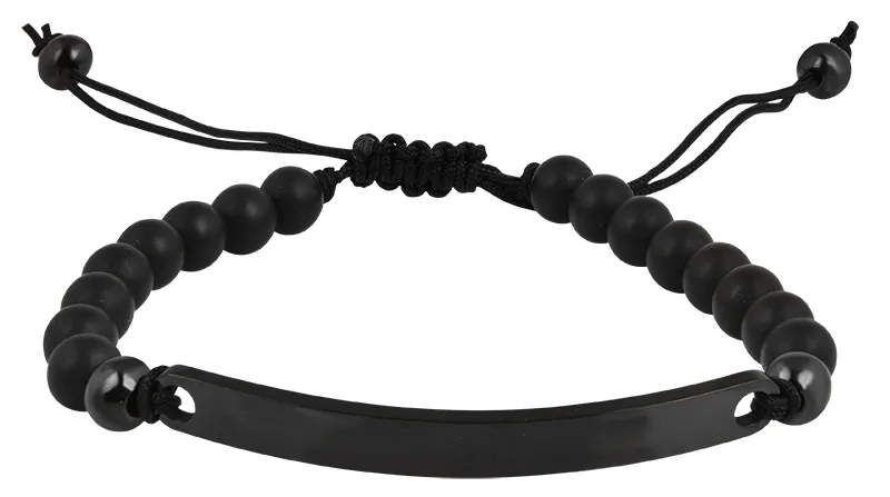 Troli Bracciale moderno con perline e decoro in acciaio VBD066BB uomo