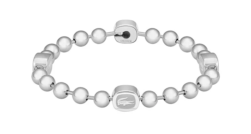 Lacoste Bracciale di perline in acciaio 2040408 uomo