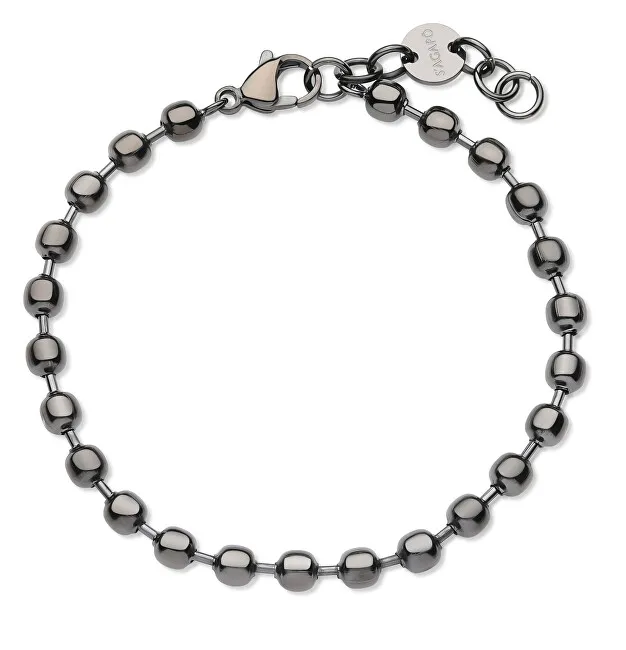 S'Agapõ Bracciale Ripple SRP68 in acciaio con perline per uomo uomo