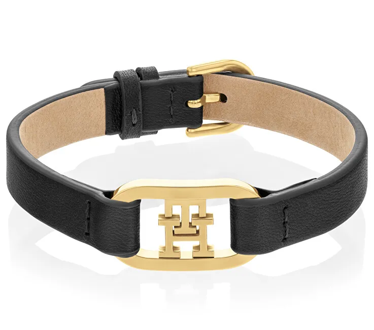 Bracciale in pelle Tommy Hilfiger Nero 2780830 da donna
