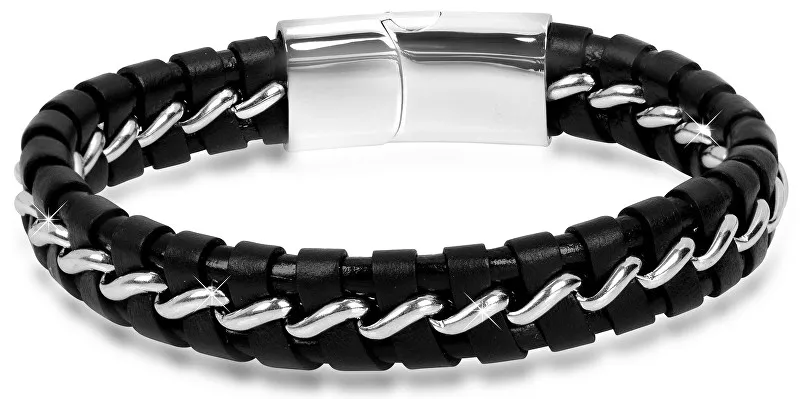 Troli Bracciale in pelle - Lunghezza: 21 cm uomo