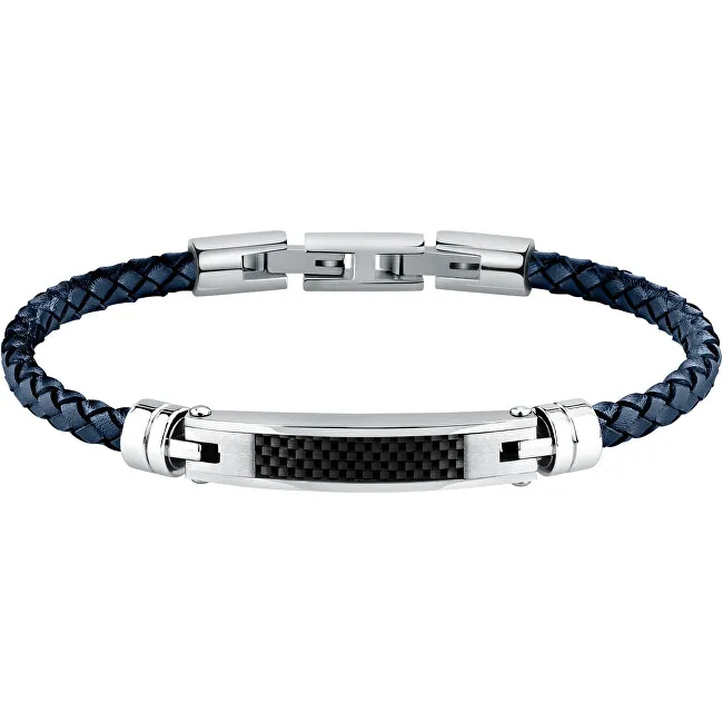 Morellato Bracciale moderno da uomo in pelle blu Moody SQH61 uomo