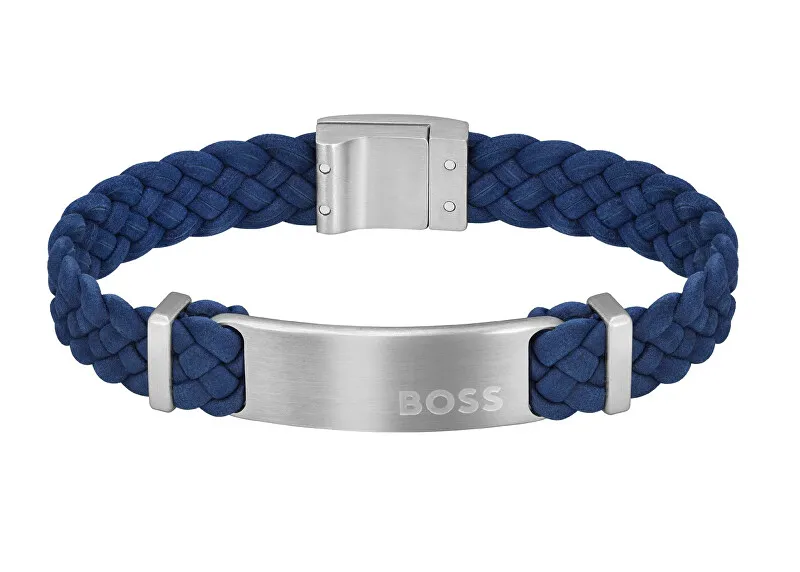 Hugo Boss Bracciale uomo in pelle scamosciata Dylan 1580609 - Lunghezza: 17.5 cm uomo