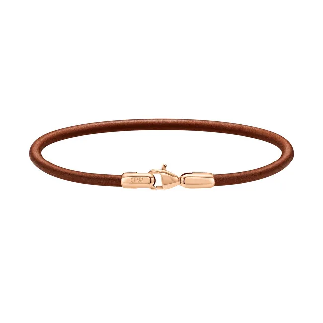 Daniel Wellington Bracciale St. Mawes Perfect Pair in pelle marrone, DW9980051 - Lunghezza: 19.5 cm uomo