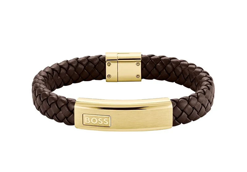 Hugo Boss Bracciale in pelle da uomo alla moda Lander 1580746M uomo
