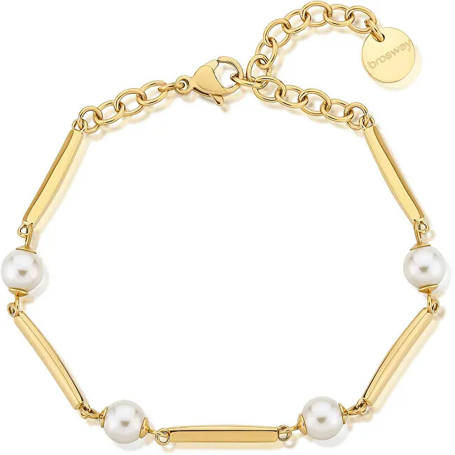 Brosway Affascinante bracciale placcato oro con perle BFF165 donna