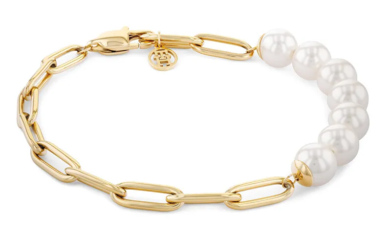 Tommy Hilfiger Elegante collana di perle di vetro Orb Pearl 2780770 donna