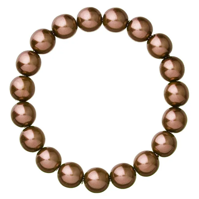 Evolution Group Bracciale elegante di perle 56010.3 marrone donna