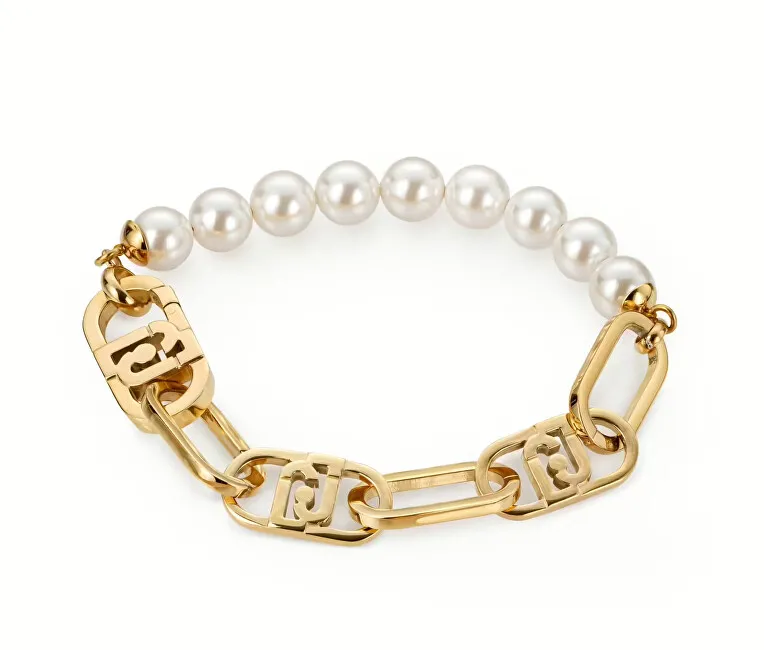 Liu Jo Bracciale placcato oro con perle sintetiche Fashion LJ2234 donna
