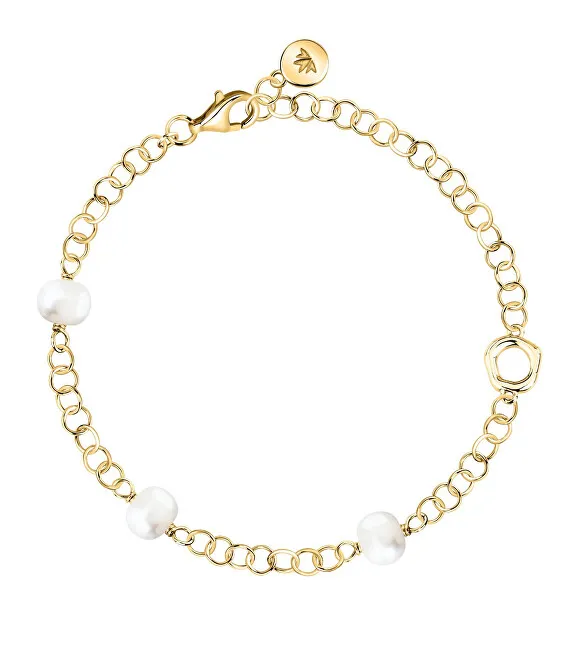 Morellato Bracciale distintivo placcato oro con perle d'acqua dolce Perla SXU48 donna