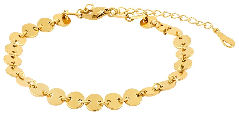 Troli Bracciale in acciaio placcato oro da donna