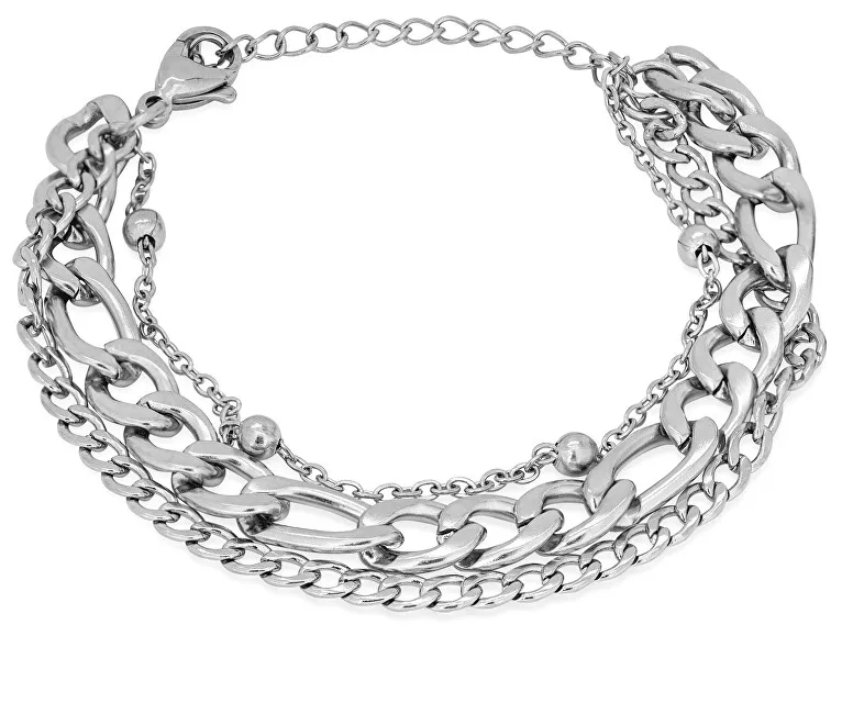 Troli Bracciale di lusso in acciaio triplo donna
