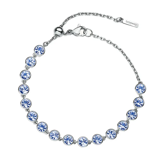 Brosway Bracciale in acciaio abbagliante con cristalli Symphonia blu BYM152 donna